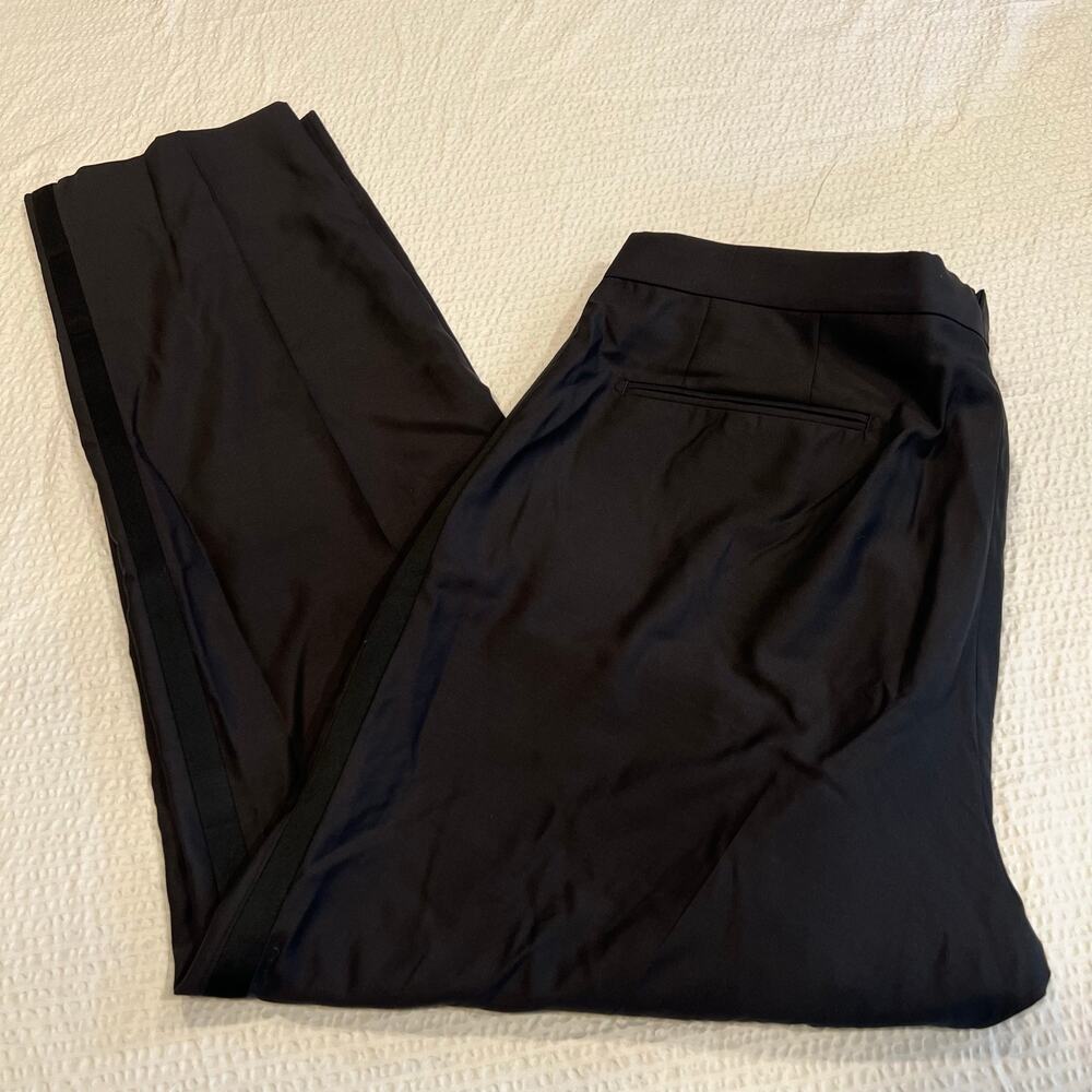 Ermenegildo Zegna Men's Black Wool-Silk Solid Tuxedo Suit Pants L/XL (54R)